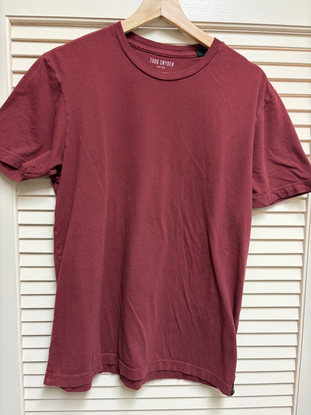 Todd Snyder Premium Jersey T Shirt Mens M Red Made In USA Short Sleeve Tee